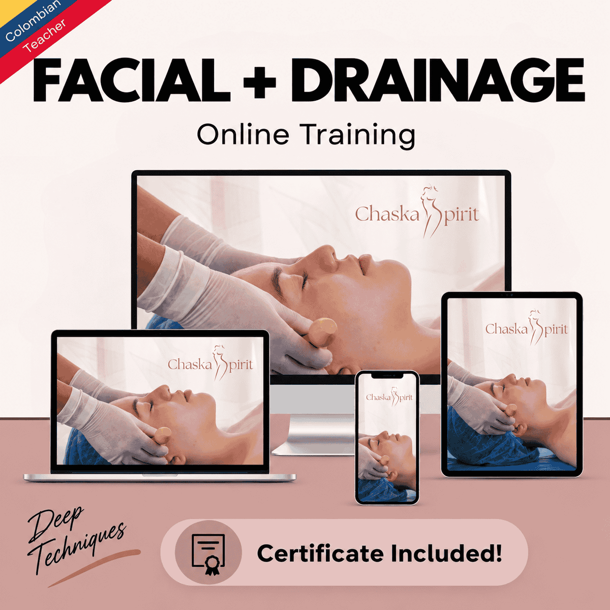Formation en ligne : Maderothérapie faciale + drainage lymphatique